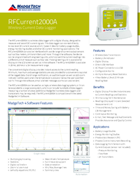 Thumbnail of document Data Sheet - RFCurrent2000A Wireless Current Data Logger
